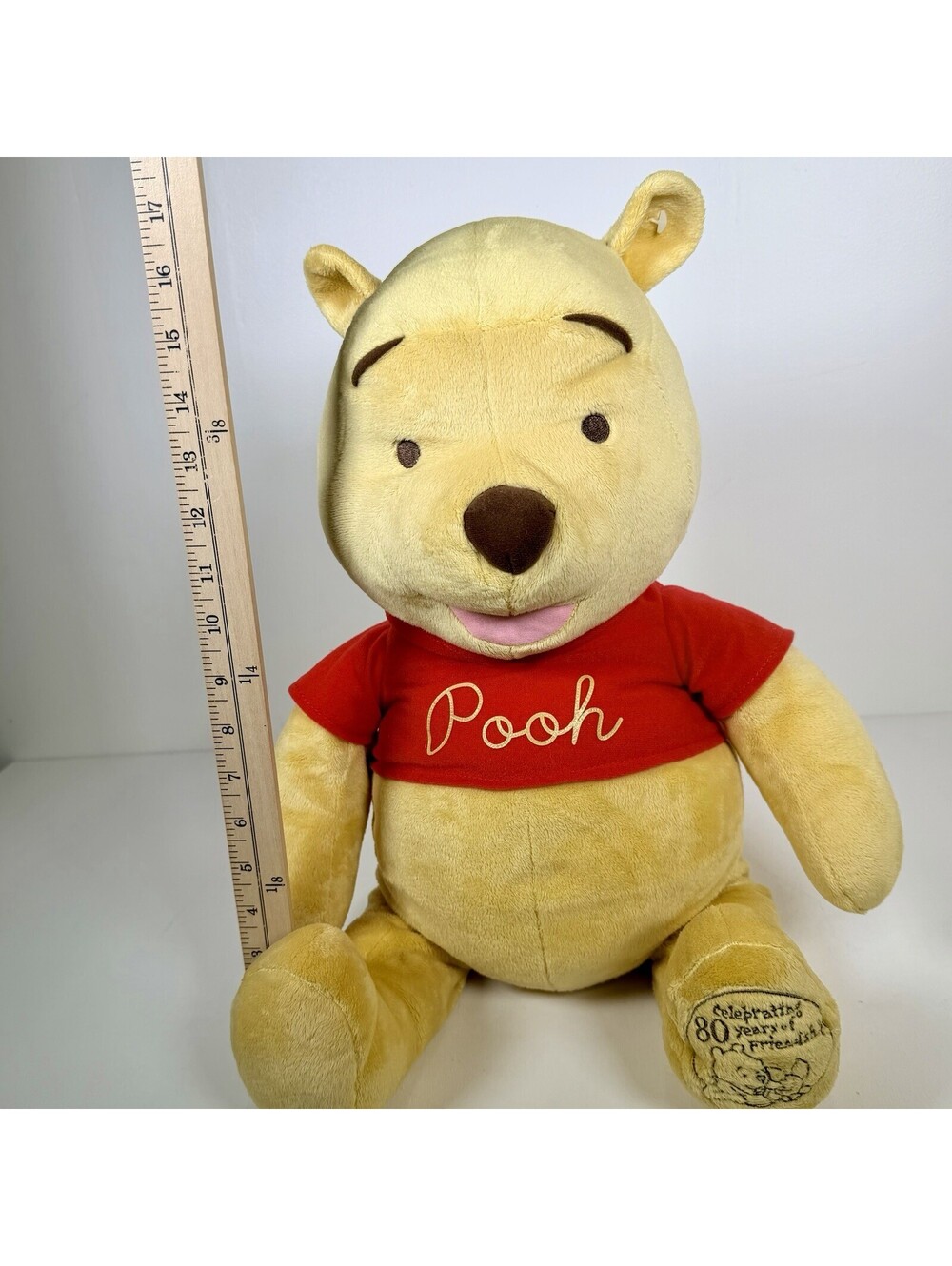 Disney Winnie the Pooh Plush Celebrating 80 Years of Friendship Fisher Price 16" - Picture 6 of 7